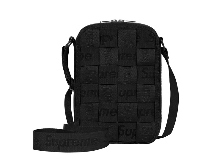 Supreme Woven Shoulder Bag Black - SS23 - US