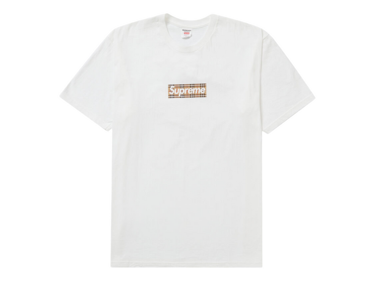 Supreme x Burberry Box Logo Tee "White"