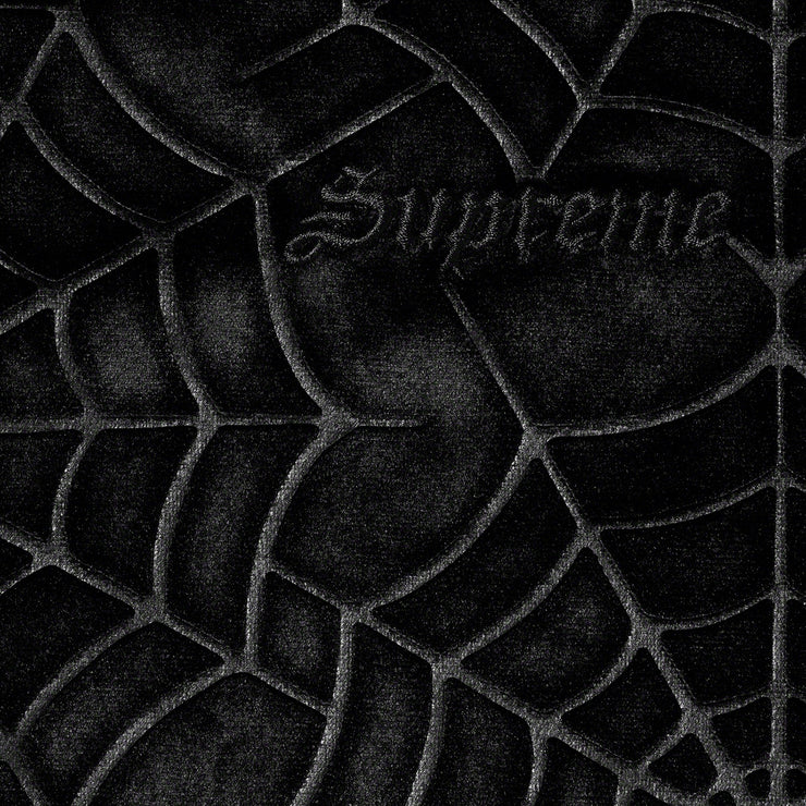 Supreme Spider Web Velvet S/S Shirt "Black"
