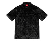 Supreme Spider Web Velvet S/S Shirt "Black"